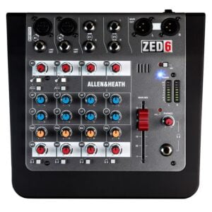 Top down view of the Zed6 mixer